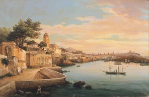 Uitzicht op Genua vanuit de tuinen van Palazzo Doria Pamphilj