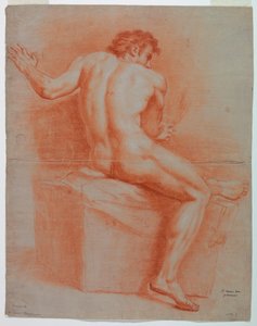 Tekening, Naakt, ca. 1740