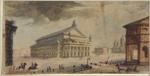 Het Sint-Petersburgse Keizerlijke Bolshoi Kamenny Theater door Domenico Felice Lamoni