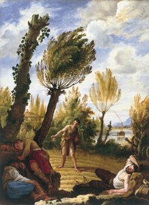 De Parabel van het Onkruid en de Tarwe door Domenico Fetti or Feti