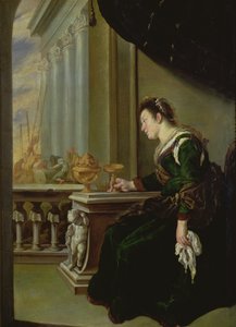 Artemisia rouwt om Mausolus door Domenico Fetti or Feti
