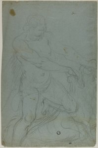 Simson en de leeuw (recto); Maagd Maria met uitgestrekte rechterarm (verso)