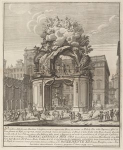 Jupiter en Minerva en de Smidse van Vulcanus, voor het "Chinea" Festival door Domenico Franceschini probably after Nicola Michetti