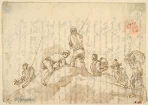 Figuren op een Heuvel