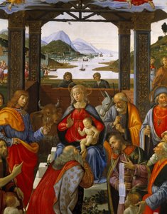 Aanbidding der Wijzen door Domenico Ghirlandaio