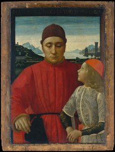 Francesco Sassetti en zijn zoon Teodoro door Domenico Ghirlandaio