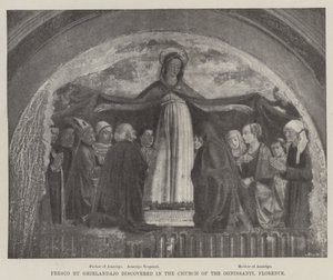 Fresco ontdekt in de Kerk van de Ognissanti, Florence door Domenico Ghirlandaio