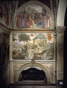 Begrafenis van Sint Franciscus door Domenico Ghirlandaio