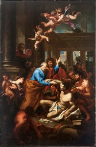 Het wonder van Sint-Pieter door Domenico I Piola