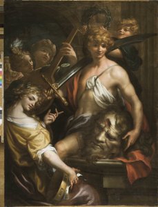 De triomf van David door Domenico I Piola