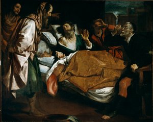 De dood van de profeet Ezechiël door Domenico Il Sarzana Fiasella