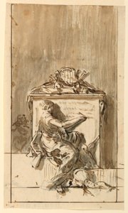 Schets voor een Monument om aan een Muur te Bevestigen door Domenico Mondo