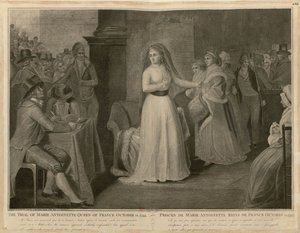 Het Proces van Marie Antoinette, Koningin van Frankrijk, 14 oktober 1793 door Domenico Pellegrini