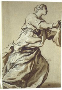 Studie voor Detail: Sint Veronica door Domenico Piola