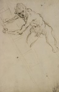 Studie van een figuur voor de Kruisiging door Domenico Robusti Tintoretto