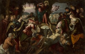 De opwekking van Lazarus, 1585-1590