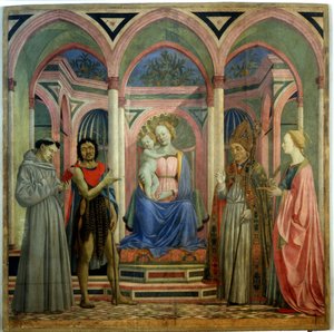 Het altaarstuk van Santa Lucia de Magnoli, ca. 1447 door Domenico Veneziano