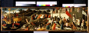 Slag van Camilla en Aeneas door Domenico di Michelino