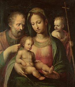 De Heilige Familie met Sint Jan door Domenico di Pace Beccafumi  