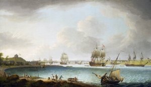 Britse Koninklijke Marine oorlogssquadron in Plymouth, Engeland