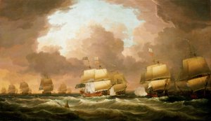 De Slag bij Quiberon Bay, 20 november 1759 door Dominic Serres