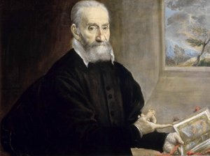 Portret van Giulio Clovio 1498-1578, ca. 1571. door Dominico El Greco