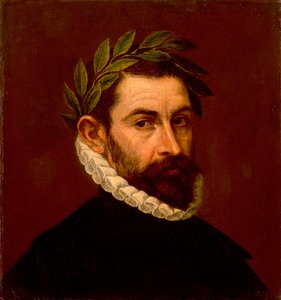 Portret van de dichter Alonso de Ercilla y Zuniga, 1533-1594, tussen 1576 en 1578 door Dominico El Greco