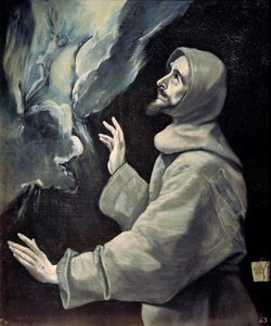 Sint Franciscus ontvangt de stigmata, ca. 1585-1590