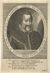 George Frederick van Baden-Durlach 1573-1638, ca. 1610 door Dominicus or Custodis Custos