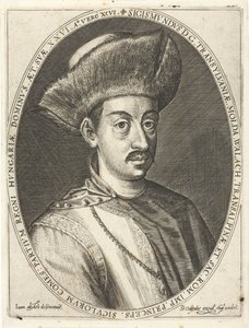 Sigismund Bathory 1572-1613, Prins van Transsylvanië. Uit Atrium heroicum, Augsburg 1600-1602