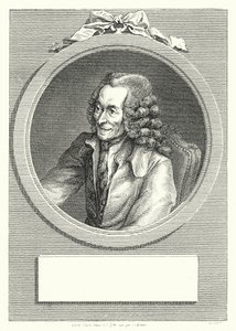 Voltaire, Franse Verlichtingsschrijver en filosoof (gravure) door Dominique Vivant (after) Denon