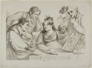 Les in lithografie door Dominique Vivant Denon
