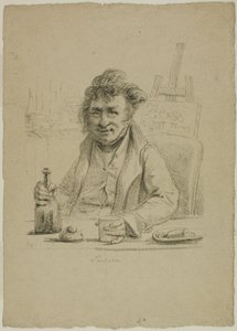 Portret van Lantara in de rol van Joly, uit Le Peintre au Cabaret door Dominique Vivant Denon