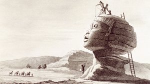 Sfinx van Gizeh in Egypte tijdens de Egyptische campagne door Dominique Vivant Denon