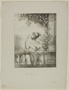 Jong Meisje met Vogel door Dominique Vivant Denon