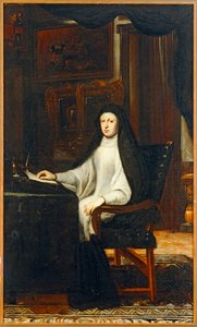 Marianne van Oostenrijk, dochter van Ferdinand III, vrouw van Felipe IV, haar oom ... door Don Juan Carreno de Miranda