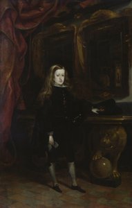 Portret van Karel II (1661-1700) van Habsburg op 12-jarige leeftijd, 1673-85 door Don Juan Carreno de Miranda