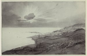 Lyme Regis vanaf de Charmouth Heuvels door Donald (after) Maxwell