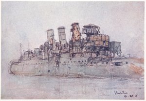 H.M.S. Vindictive, 25 april 1918, illustratie uit 