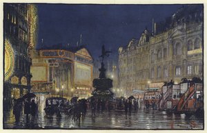 Het Hart van het Rijk, Een Impressie van Piccadilly Circus bij Schemering