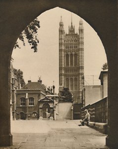 Little Deans Yard in Westminster: Een uitzicht op een Engelse openbare school, ca. 1935 door Donald McLeish