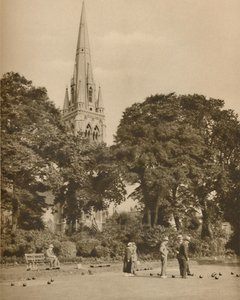 Stoke Newington in de zomer: De bowlingbaan in Clissold Park, ca. 1935 door Donald McLeish