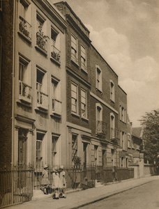 Drie Kleine Meisjes van School op de Trappen van het Huis van Leigh Hunt