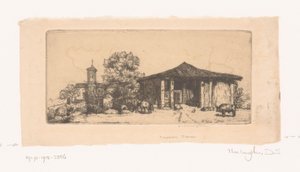 Toscaanse boerderij door Donald Shaw MacLaughlan (signed by artist)
