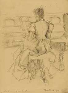 Ella aan de piano door Donald Shaw MacLaughlan