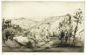 Velden van San Gimignano door Donald Shaw MacLaughlan