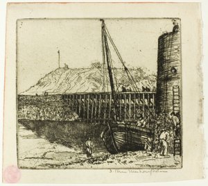 La Passerelle, Boulogne door Donald Shaw MacLaughlan