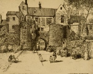 La Porte Gayole, Boulogne sur Mer door Donald Shaw MacLaughlan