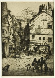 Rue Mouffetard, Parijs door Donald Shaw MacLaughlan