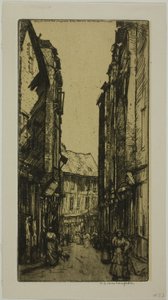 Rue des Halles, Vannes, Bretagne door Donald Shaw MacLaughlan